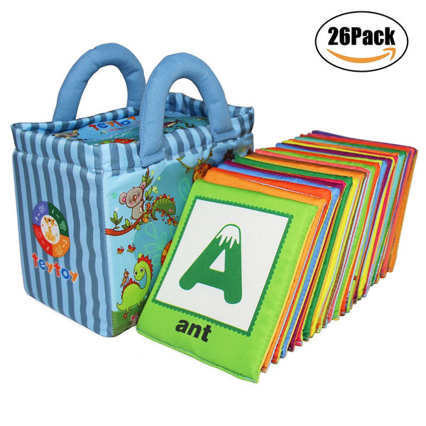 teytoy Baby Toy Zoo Series 26pcs Soft Alphabet Cards with Cloth Bag for Over 0 Years