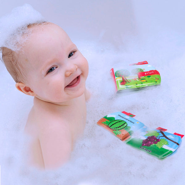 teytoy My First Baby Bath Books, Nontoxic Fabric Soft Baby Bath Toys Early Education Toys Activity Waterproof Baby Books for Toddler, Infants and Kids Perfect for Baby Shower -Pack of 6
