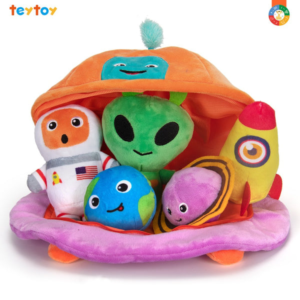 teytoy UFO Baby Soft Toys, Stuffed Talking Plush Space Toys, Portable Soft Sound Toy Gifts for Newborn